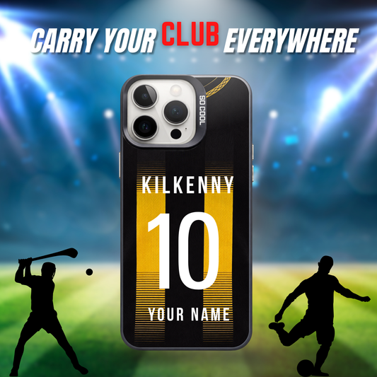 Personalised County Kilkenny GAA Jersey Phone Case | Custom iPhone & Samsung Case