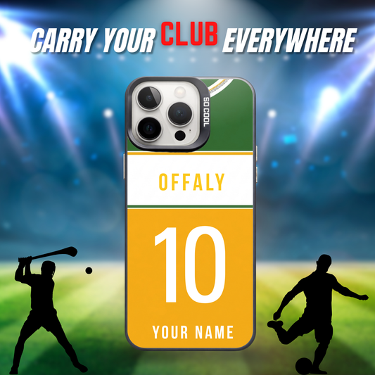 Personalised County Offaly GAA Jersey Phone Case | Custom iPhone & Samsung Case