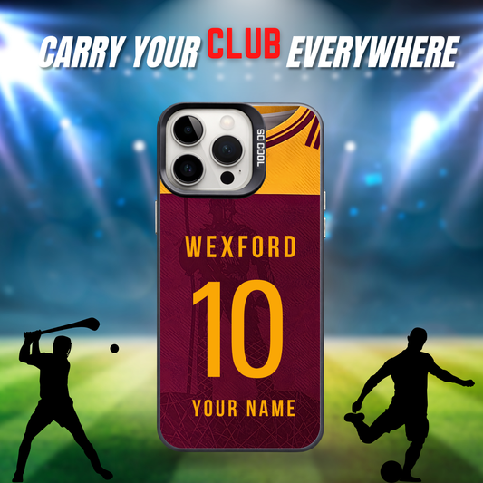 Personalised County Wexford GAA Jersey Phone Case | Custom iPhone & Samsung Case