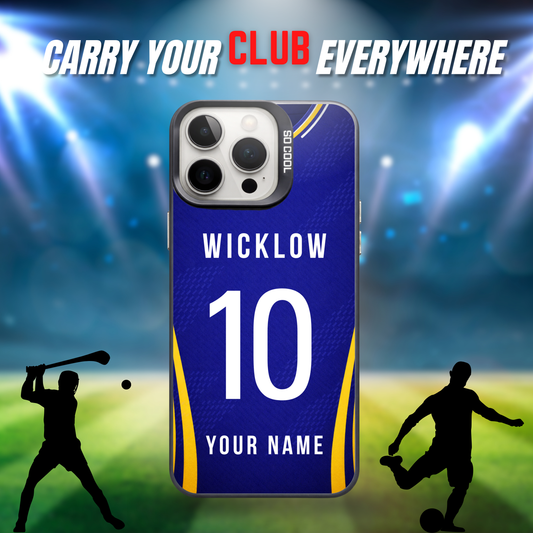 Personalised County Wicklow GAA Jersey Phone Case | Custom iPhone & Samsung Case