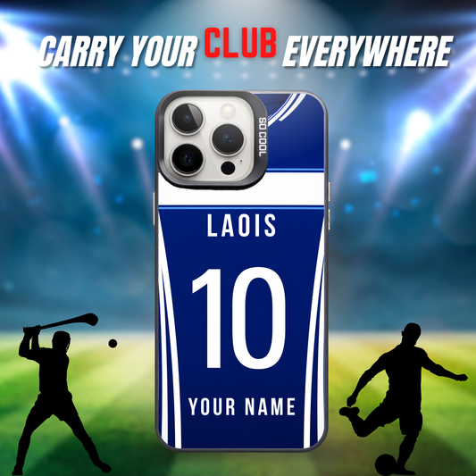 Personalised County Laois GAA Jersey Phone Case | Custom iPhone & Samsung Case