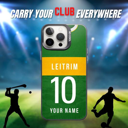 Personalised County Leitrim GAA Jersey Phone Case | Custom iPhone & Samsung Case