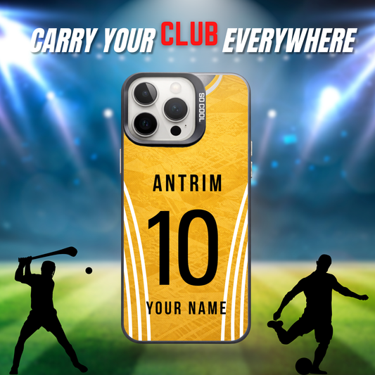 Personalised County Antrim GAA Jersey Phone Case | Custom iPhone & Samsung Case