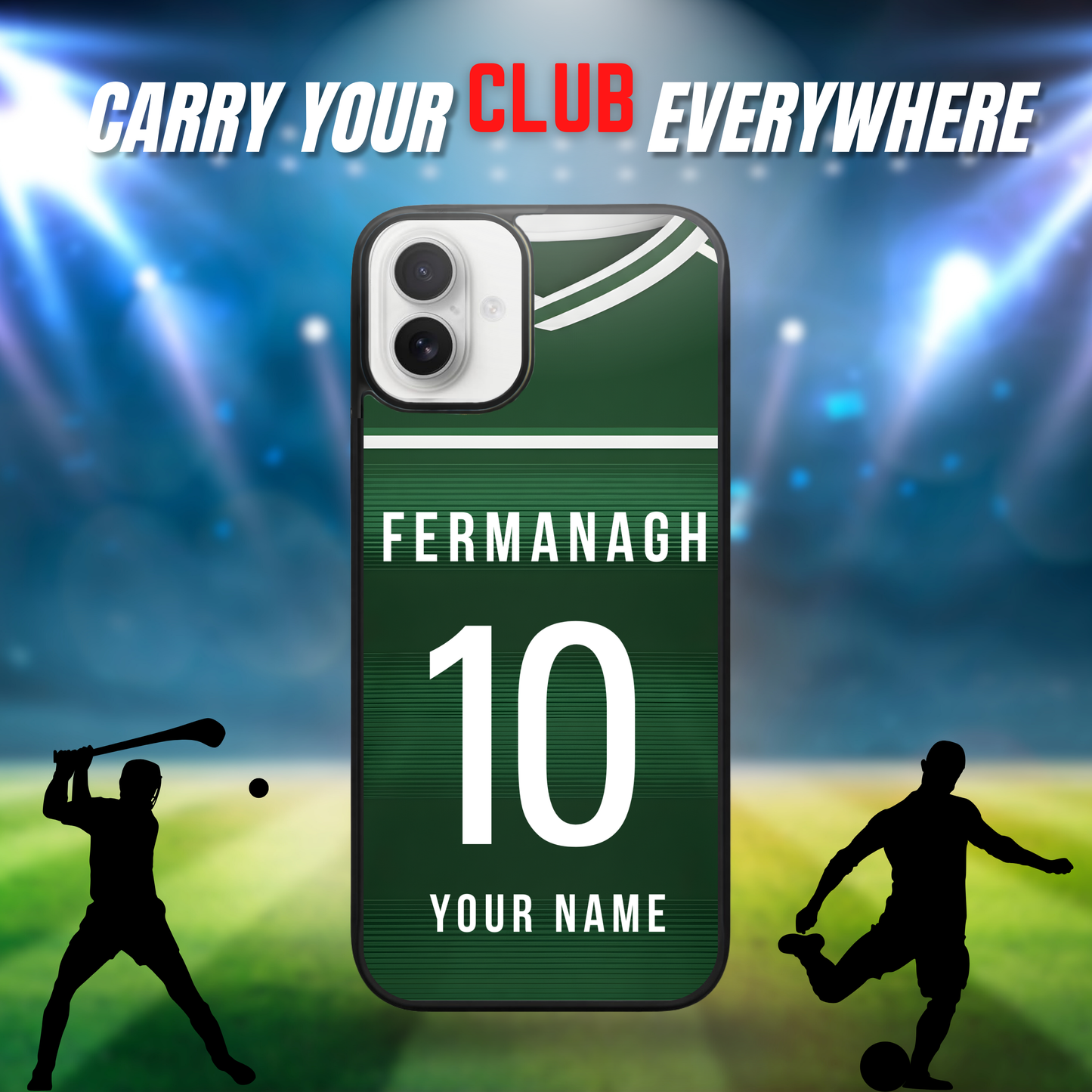 Personalised County Fermanagh GAA Jersey Phone Case | Custom iPhone & Samsung Case