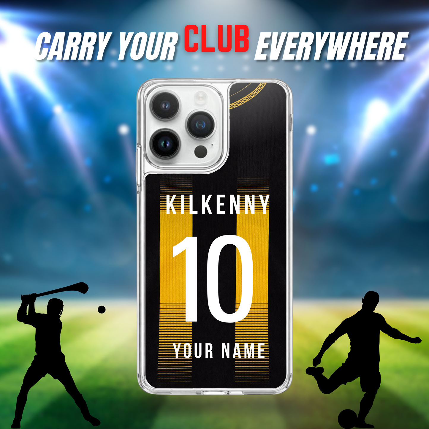 Personalised County Kilkenny GAA Jersey Phone Case | Custom iPhone & Samsung Case