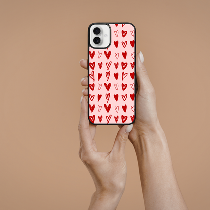 Heart Doodles Phone Case | iPhone & Samsung
