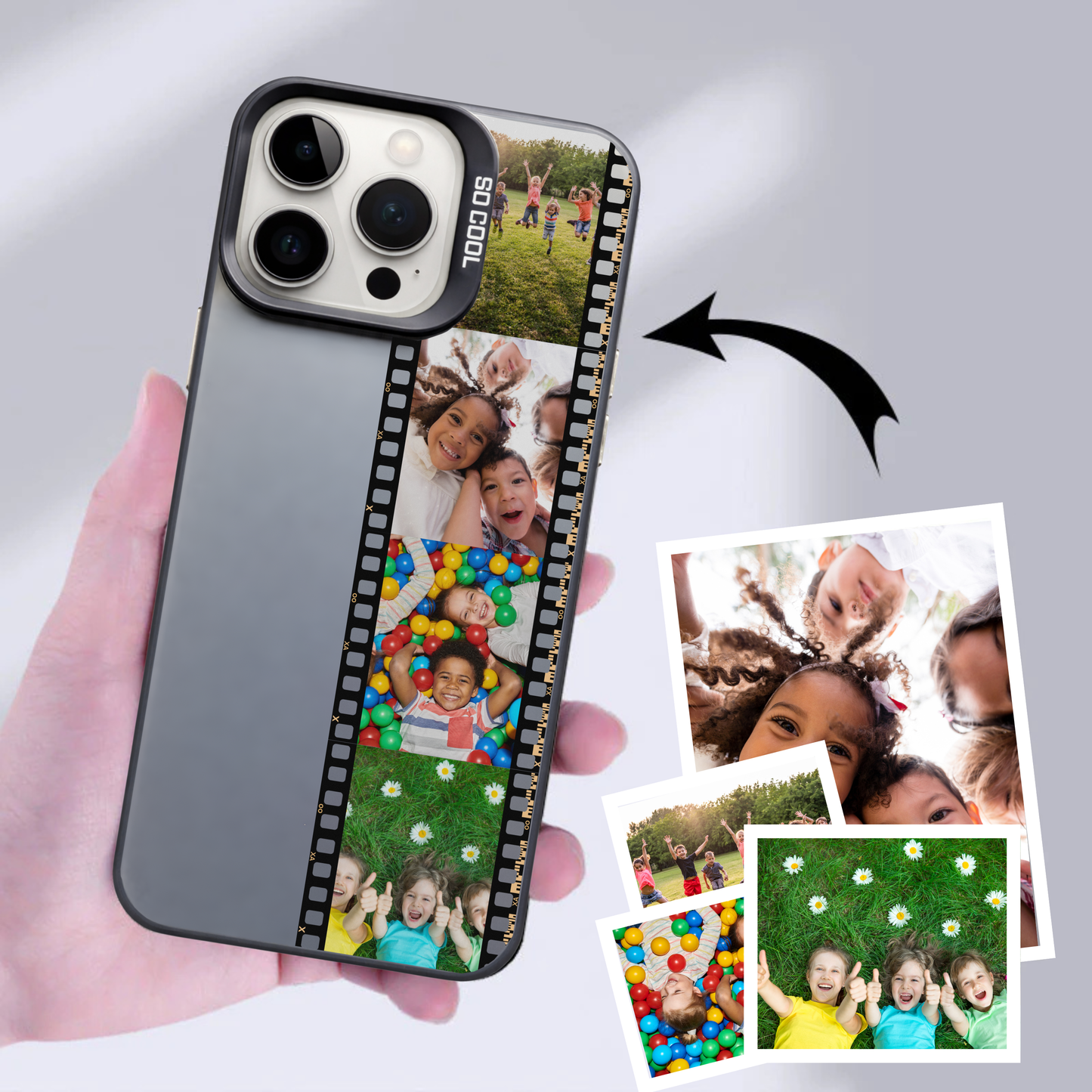 Personalised Photo Phone Case | Custom iPhone & Samsung Case | Film Strip Multi-Photo Layout