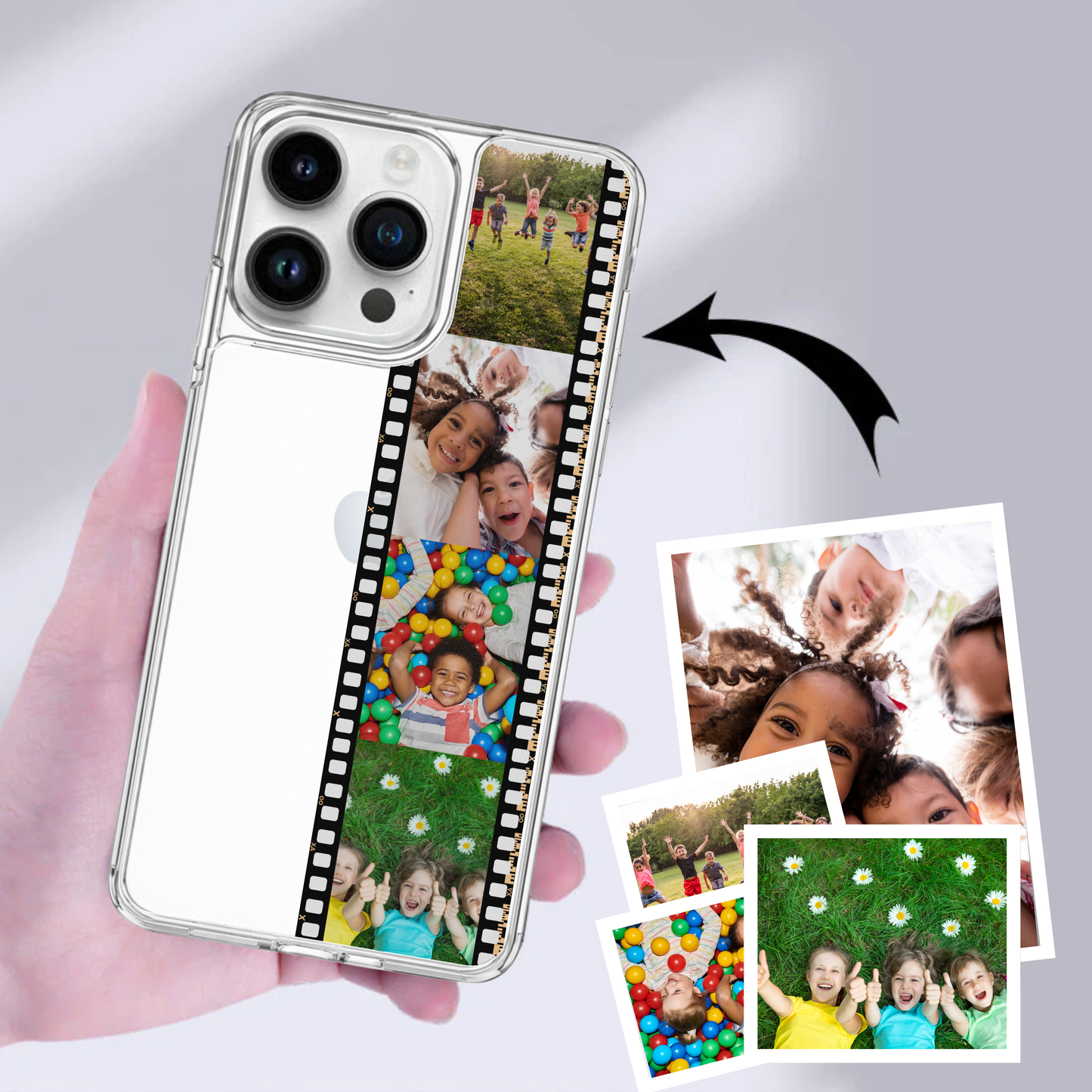 Personalised Photo Phone Case | Custom iPhone & Samsung Case | Film Strip Multi-Photo Layout