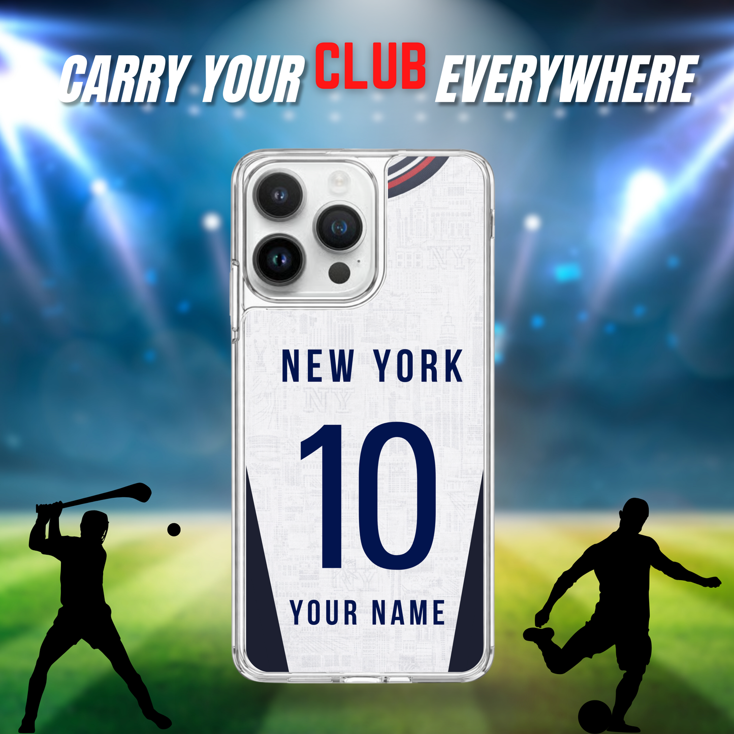 Personalised New York GAA Jersey Phone Case | Custom iPhone & Samsung Case