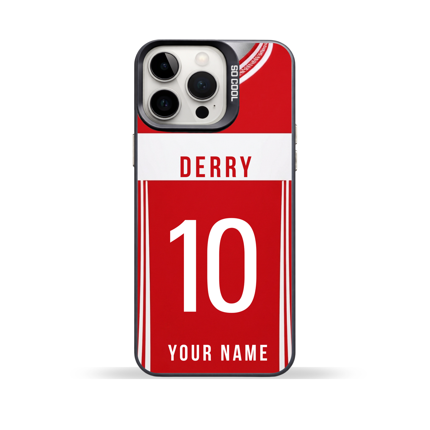 Personalised County Derry GAA Jersey Phone Case | Custom iPhone & Samsung Case