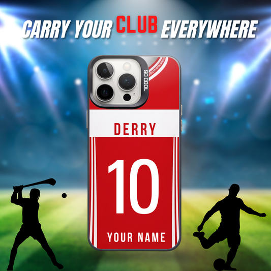 Personalised County Derry GAA Jersey Phone Case | Custom iPhone & Samsung Case