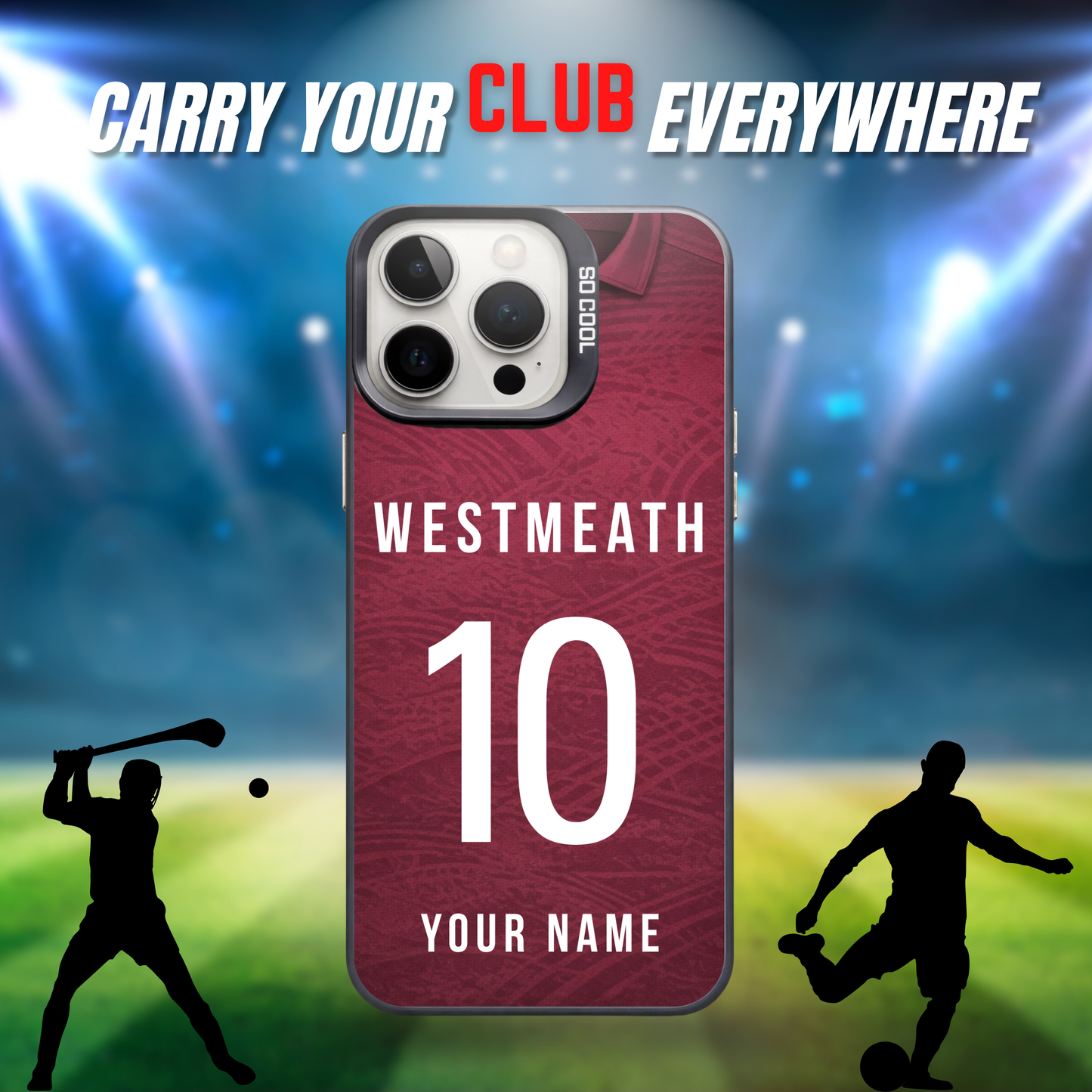 Personalised County Westmeath GAA Jersey Phone Case | Custom iPhone & Samsung Case