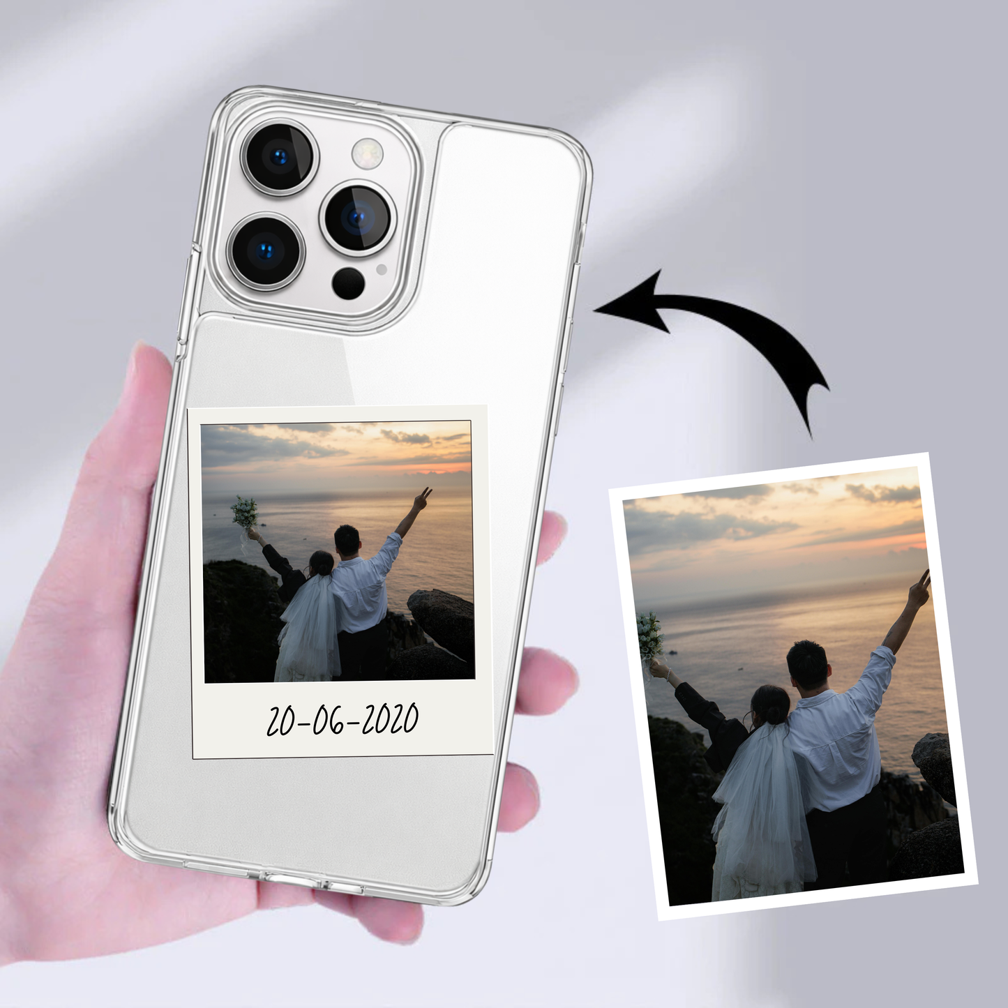 Personalised Photo Phone Case | Custom iPhone & Samsung Case | Polaroid Frame