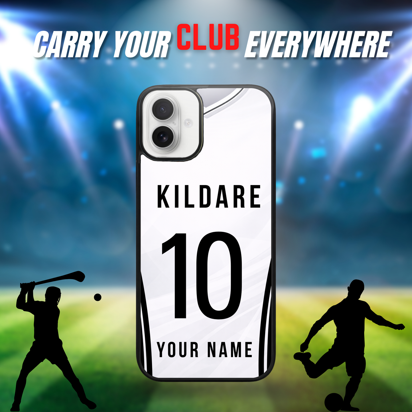 Personalised County Kildare GAA Jersey Phone Case | Custom iPhone & Samsung Case
