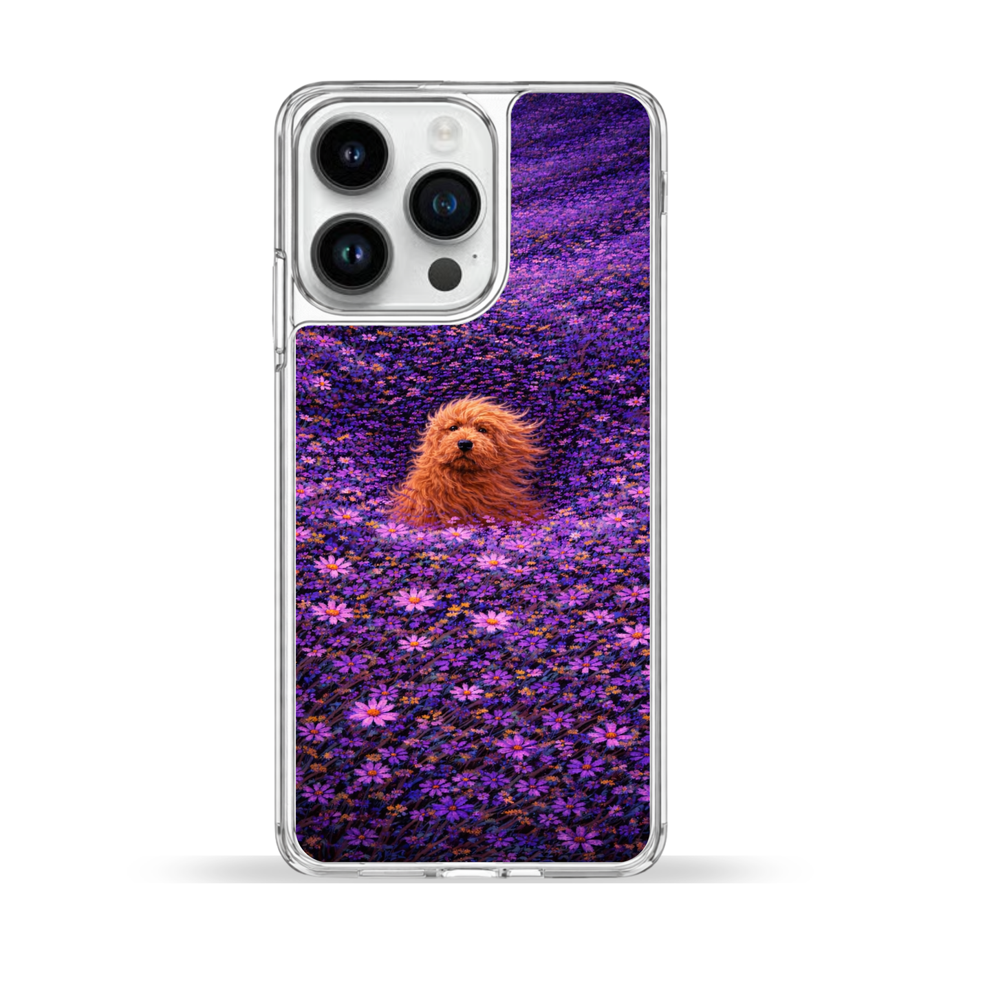 Pup in Violet Bloom Phone Case | iPhone & Samsung