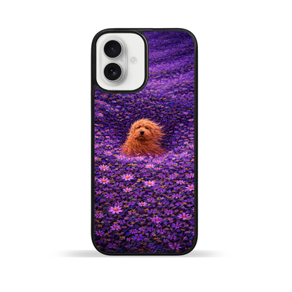 Pup in Violet Bloom Phone Case | iPhone & Samsung