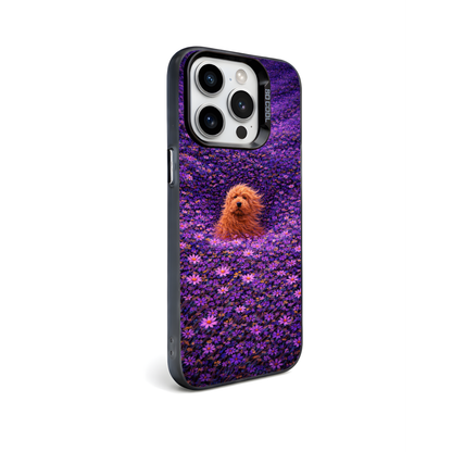 Pup in Violet Bloom Phone Case | iPhone & Samsung