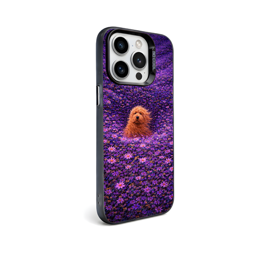 Pup in Violet Bloom Phone Case