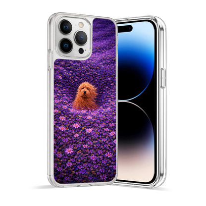 Pup in Violet Bloom Phone Case | iPhone & Samsung