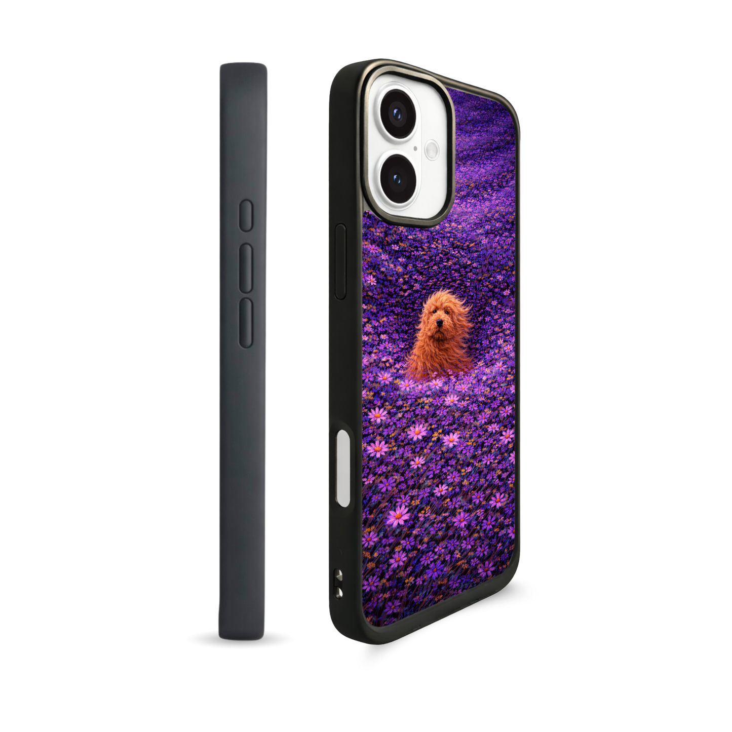 Pup in Violet Bloom Phone Case | iPhone & Samsung