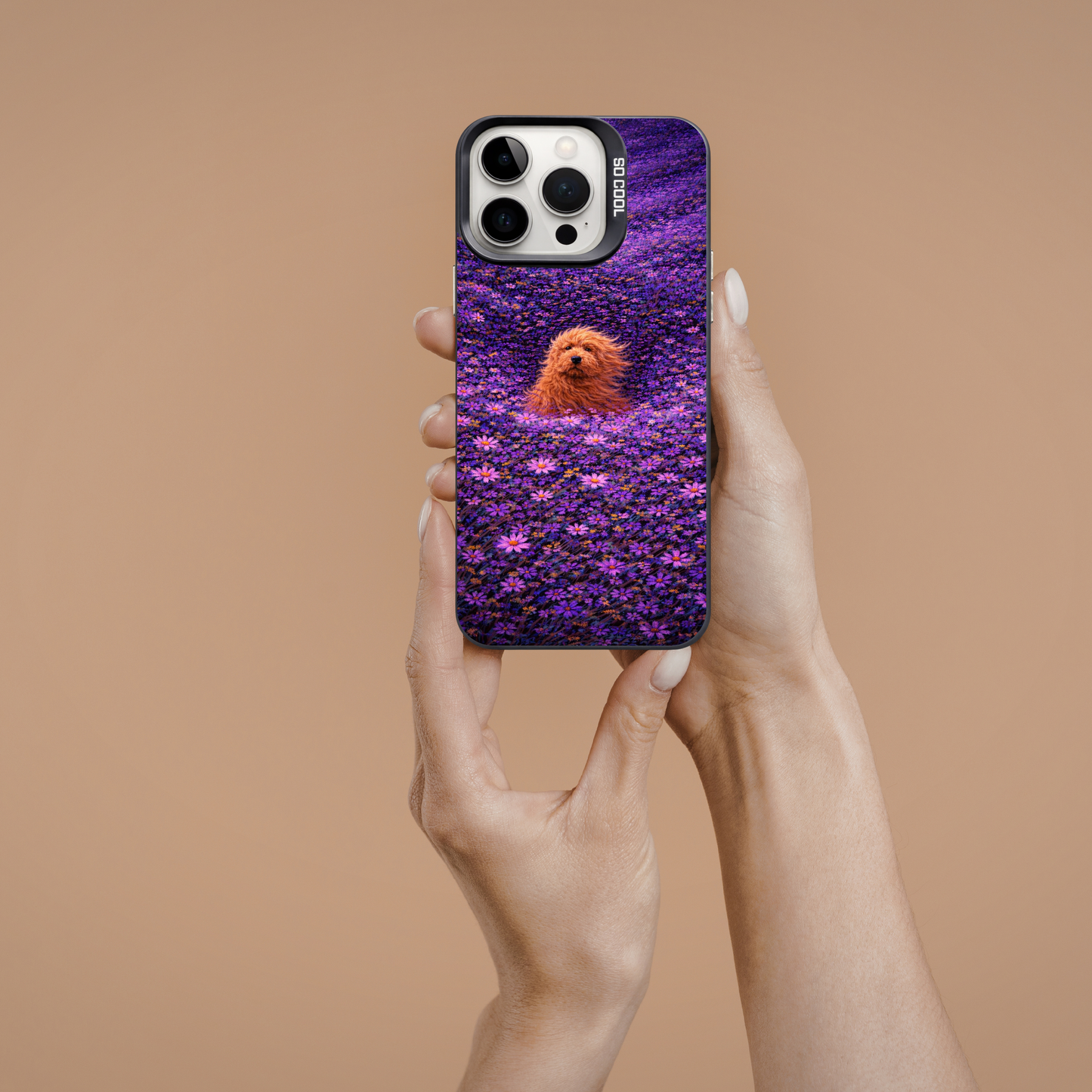 Pup in Violet Bloom Phone Case | iPhone & Samsung