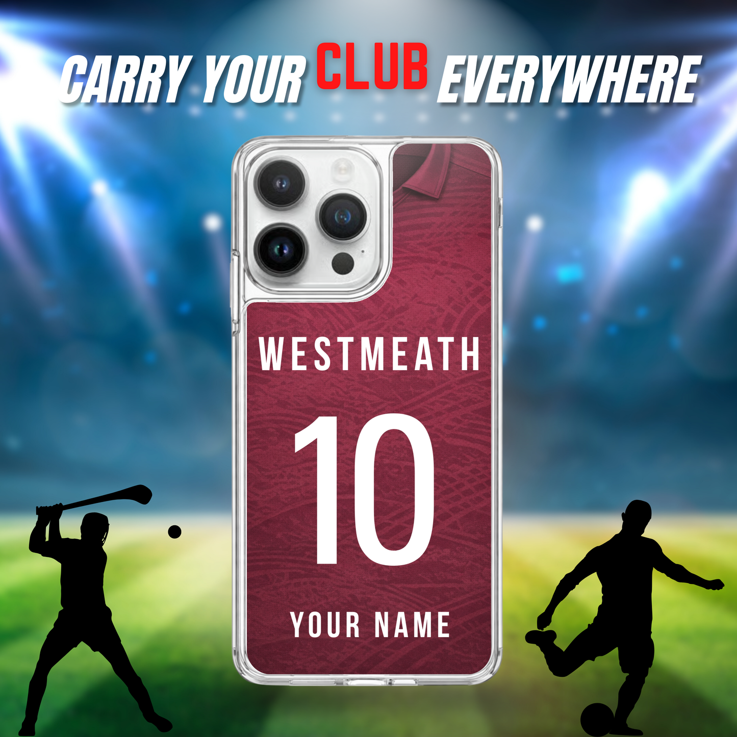 Personalised County Westmeath GAA Jersey Phone Case | Custom iPhone & Samsung Case