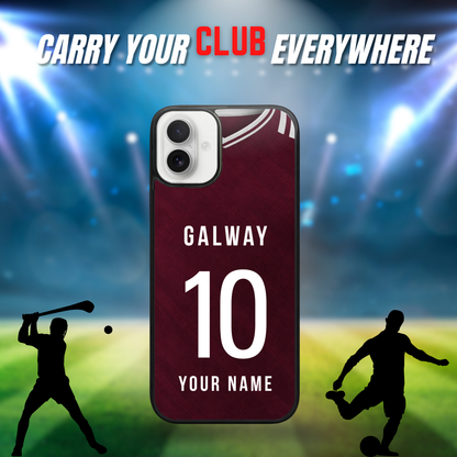 Personalised County Galway GAA Jersey Phone Case | Custom iPhone & Samsung Case