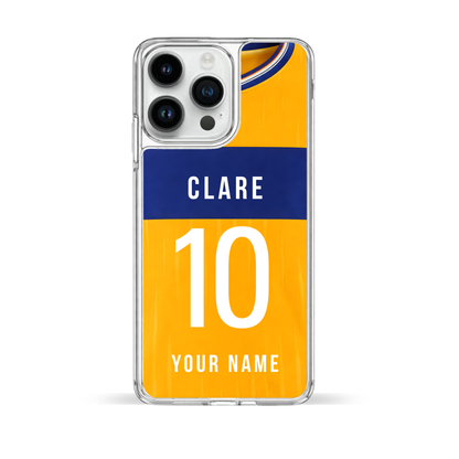 Personalised County Clare GAA Jersey Phone Case | Custom iPhone & Samsung Case