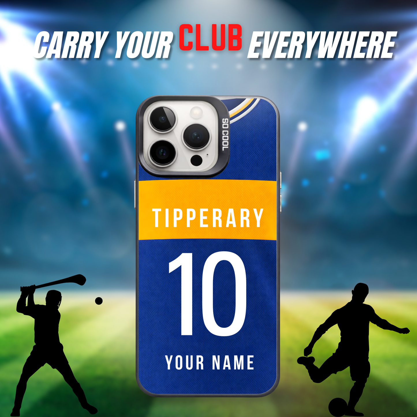 Personalised County Tipperary GAA Jersey Phone Case | Custom iPhone & Samsung Case
