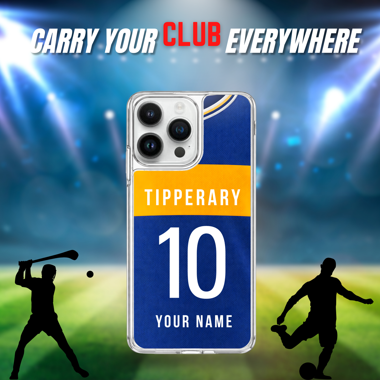 Personalised County Tipperary GAA Jersey Phone Case | Custom iPhone & Samsung Case