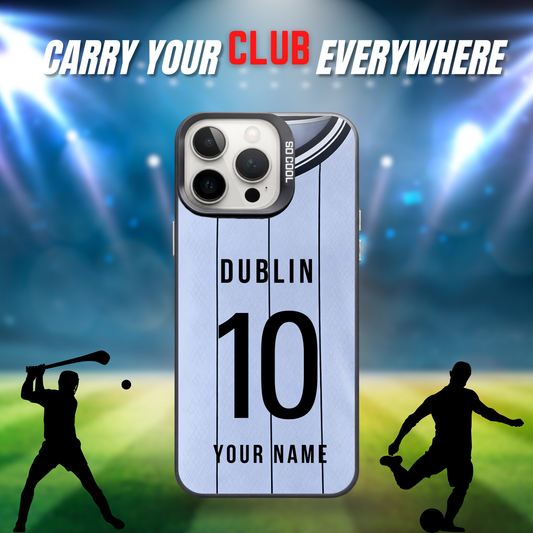 Personalised County Dublin GAA Jersey Phone Case | Custom iPhone & Samsung Case