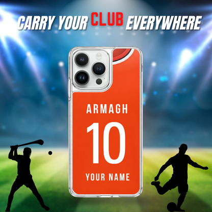 Personalised County Armagh GAA Jersey Phone Case | Custom iPhone & Samsung Case
