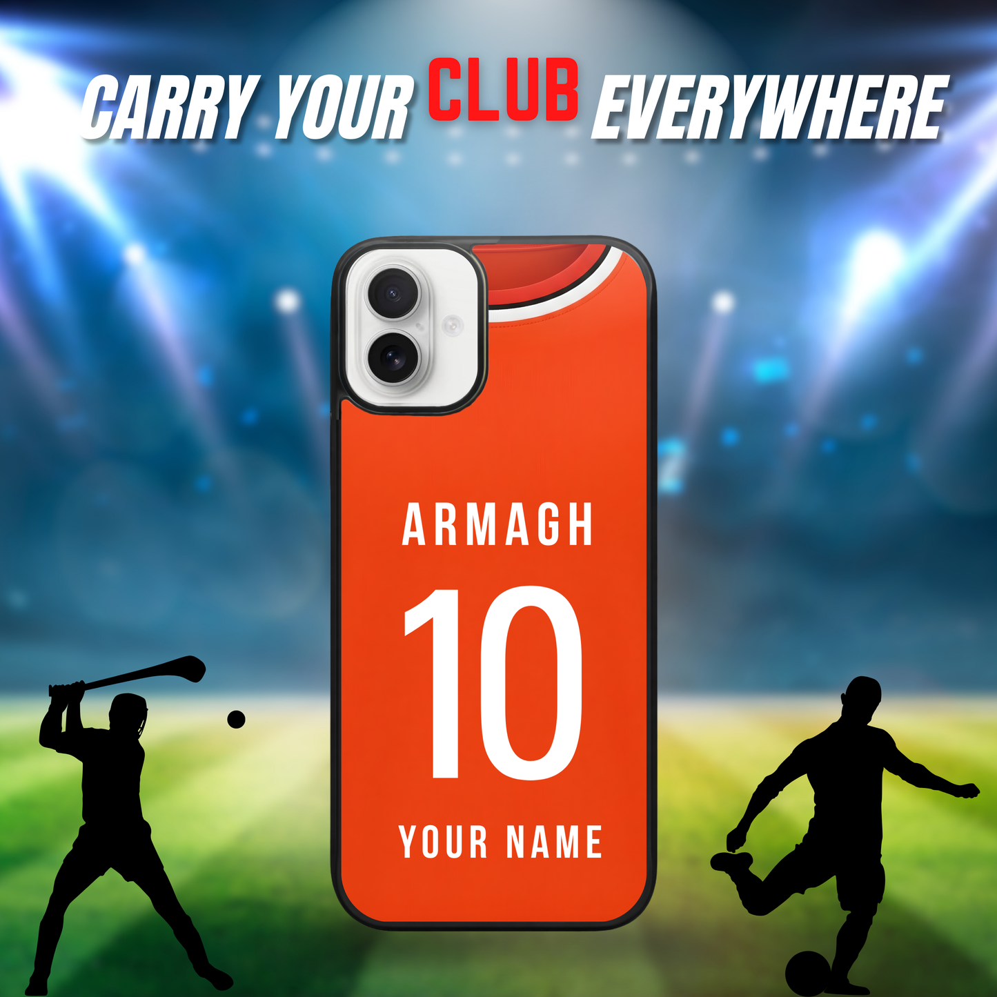 Personalised County Armagh GAA Jersey Phone Case | Custom iPhone & Samsung Case