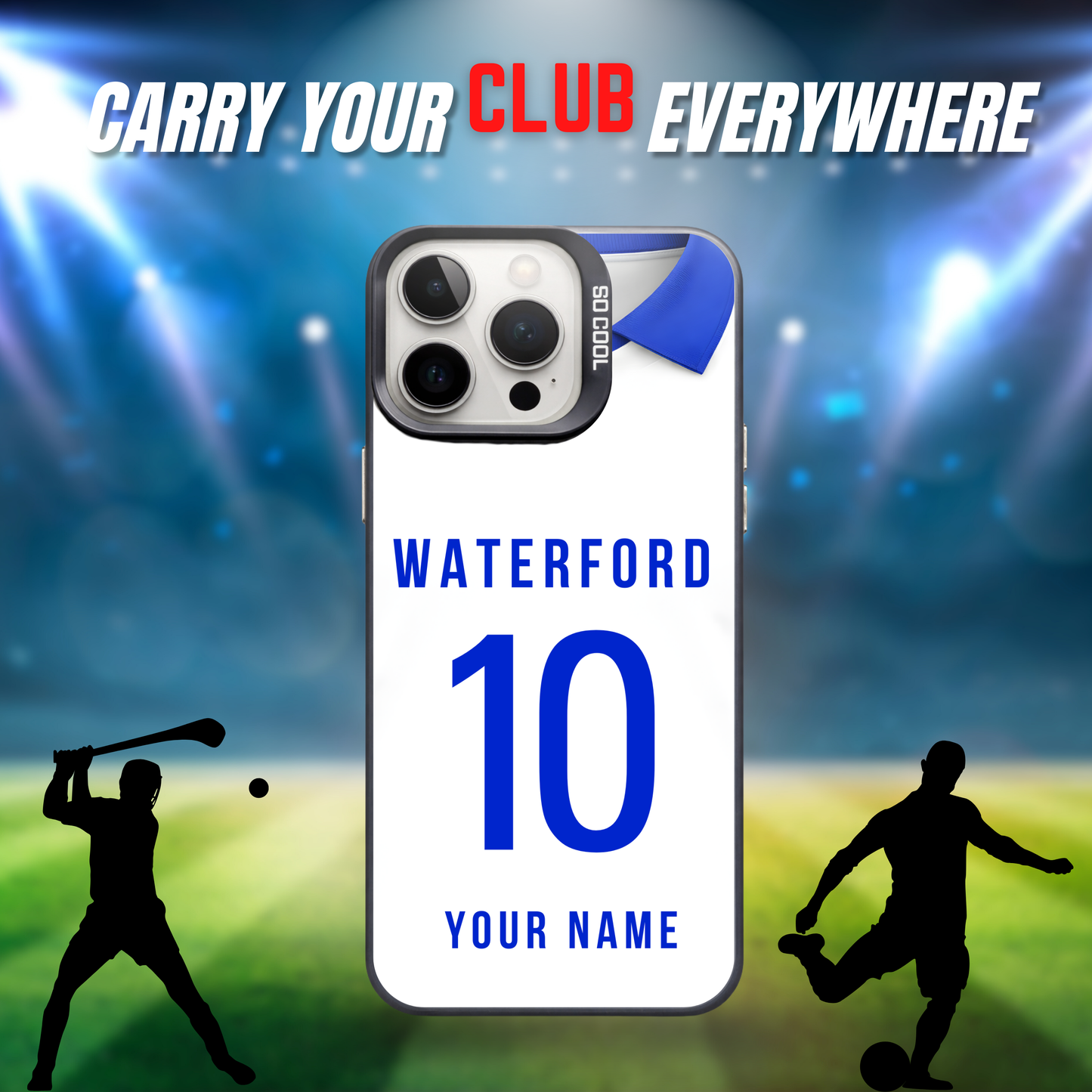 Personalised County Waterford GAA Jersey Phone Case | Custom iPhone & Samsung Case
