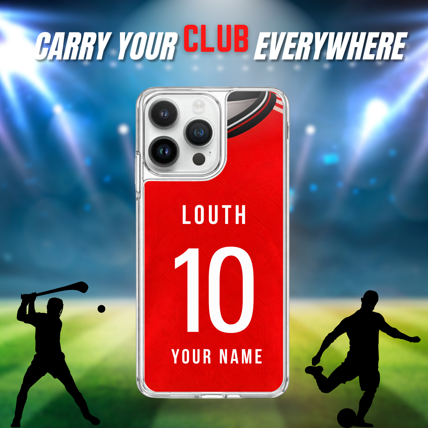 Personalised County Louth GAA Jersey Phone Case | Custom iPhone & Samsung Case