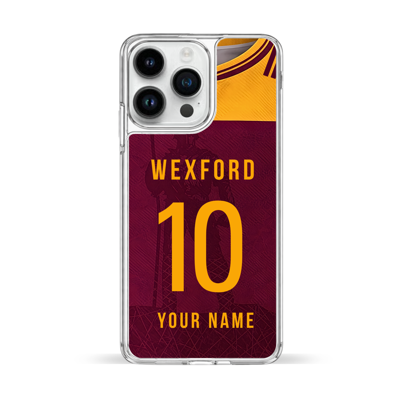 Personalised County Wexford GAA Jersey Phone Case | Custom iPhone & Samsung Case