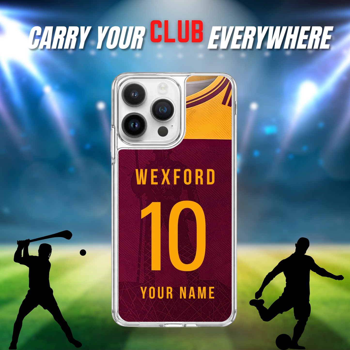 Personalised County Wexford GAA Jersey Phone Case | Custom iPhone & Samsung Case