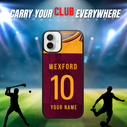 Personalised County Wexford GAA Jersey Phone Case | Custom iPhone & Samsung Case