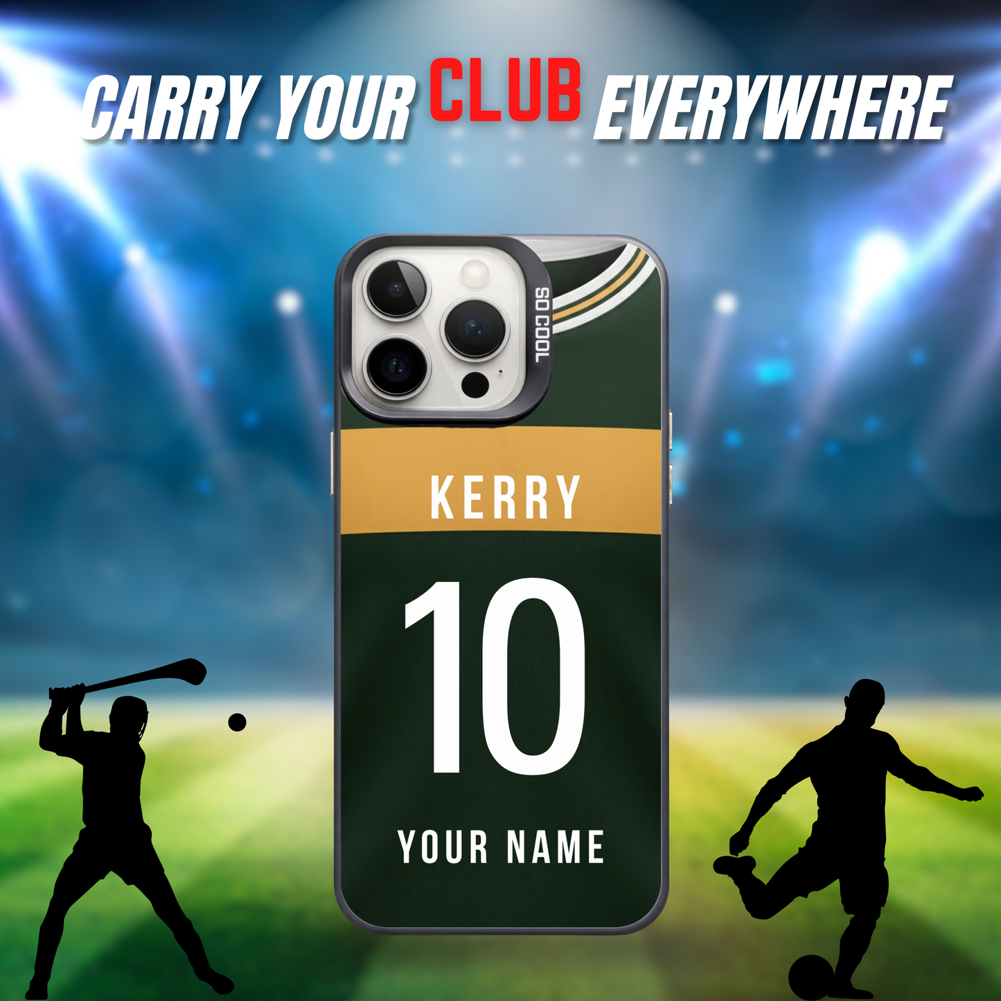 Personalised County Kerry GAA Jersey Phone Case | Custom iPhone & Samsung Case