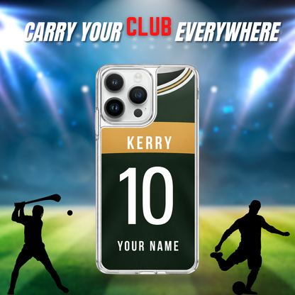 Personalised County Kerry GAA Jersey Phone Case | Custom iPhone & Samsung Case