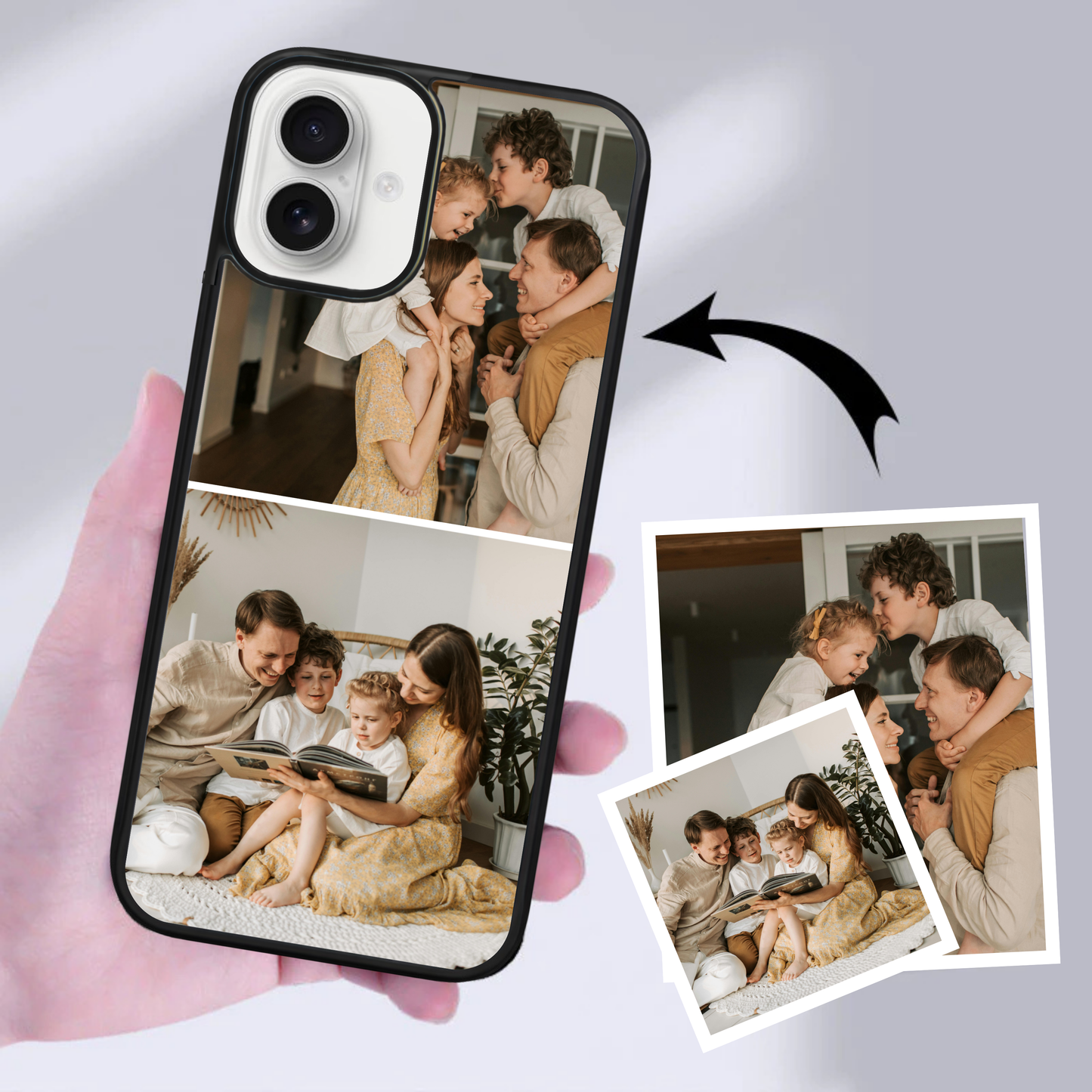 Personalised Photo Phone Case | Custom iPhone & Samsung Case | 2 Photo Vertical Layout
