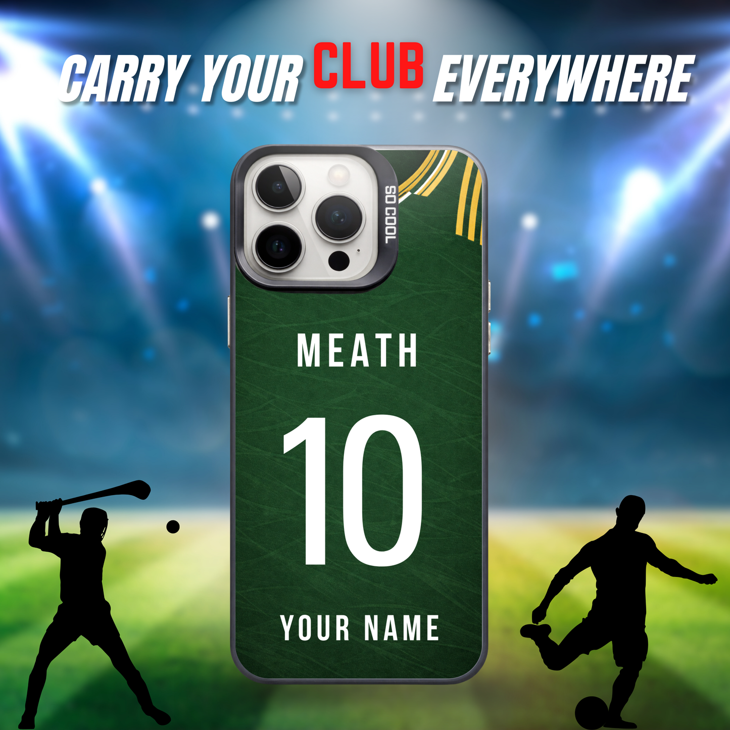 Personalised County Meath GAA Jersey Phone Case | Custom iPhone & Samsung Case