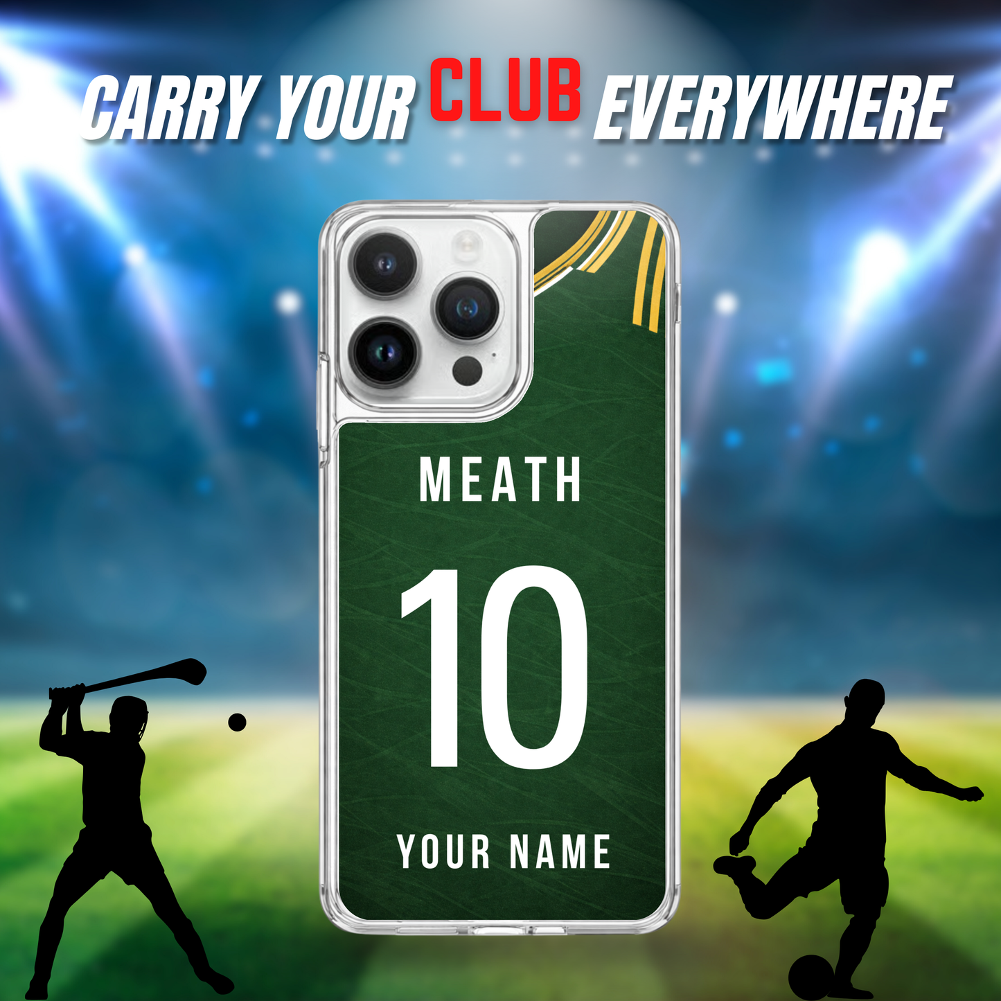 Personalised County Meath GAA Jersey Phone Case | Custom iPhone & Samsung Case