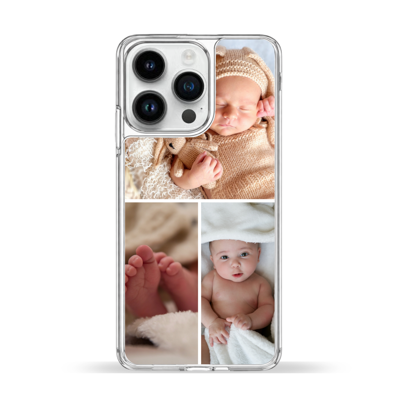 Personalised Photo Phone Case | Custom iPhone & Samsung Case | 3 Photo Panel Layout