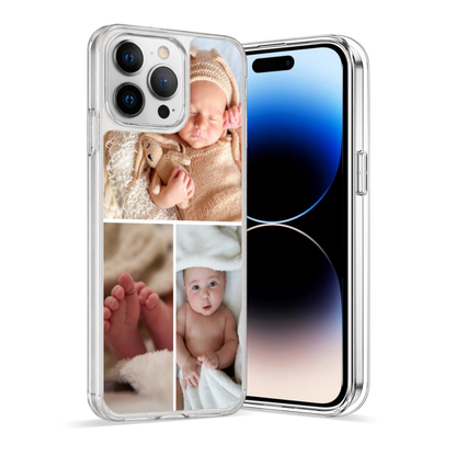 Personalised Photo Phone Case | Custom iPhone & Samsung Case | 3 Photo Panel Layout