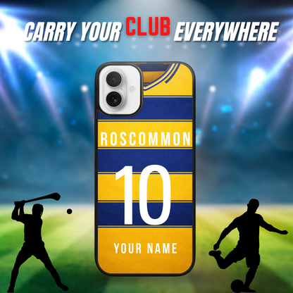Personalised County Roscommon GAA Jersey Phone Case | Custom iPhone & Samsung Case