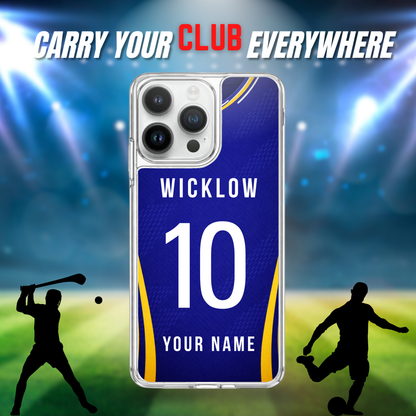Personalised County Wicklow GAA Jersey Phone Case | Custom iPhone & Samsung Case