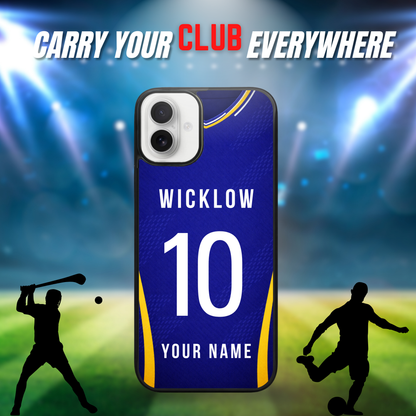 Personalised County Wicklow GAA Jersey Phone Case | Custom iPhone & Samsung Case