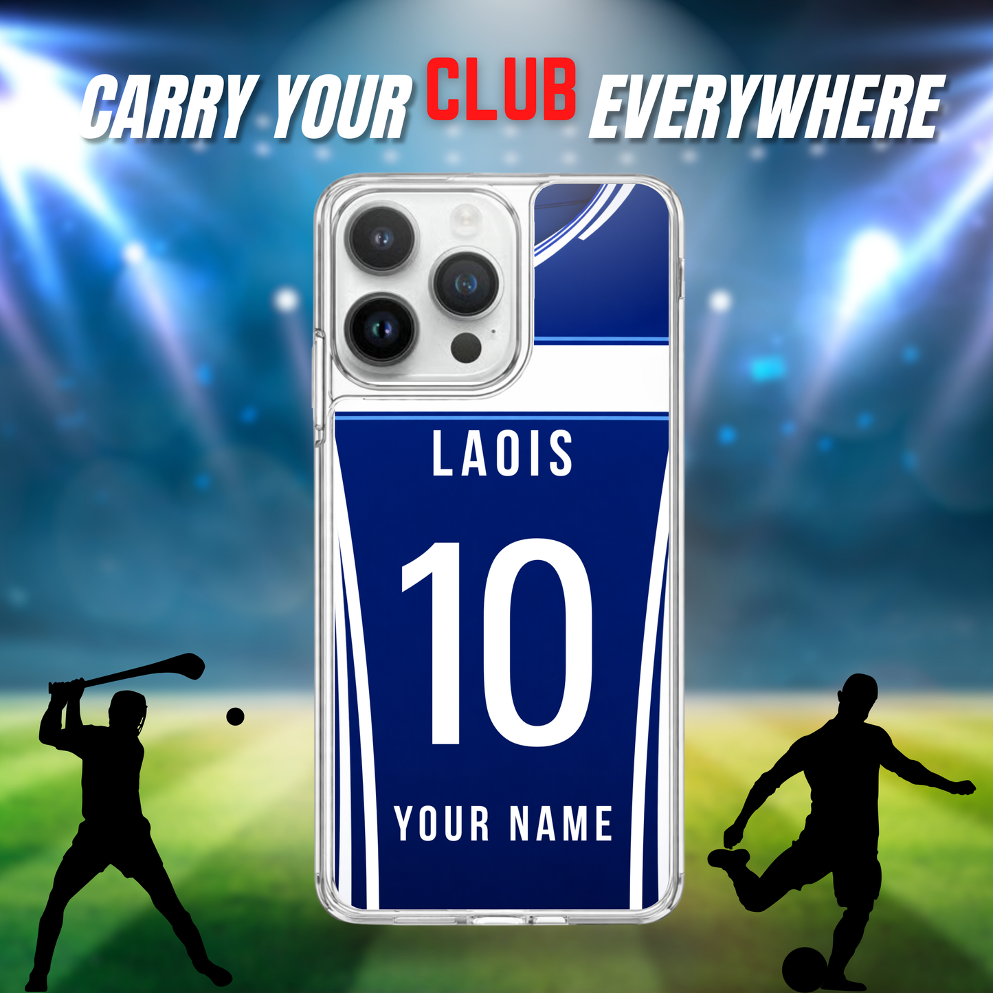 Personalised County Laois GAA Jersey Phone Case | Custom iPhone & Samsung Case