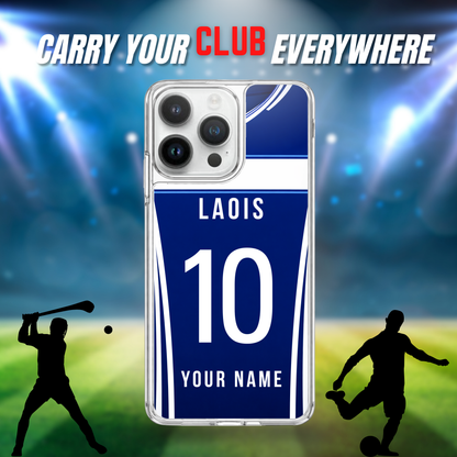 Personalised County Laois GAA Jersey Phone Case | Custom iPhone & Samsung Case
